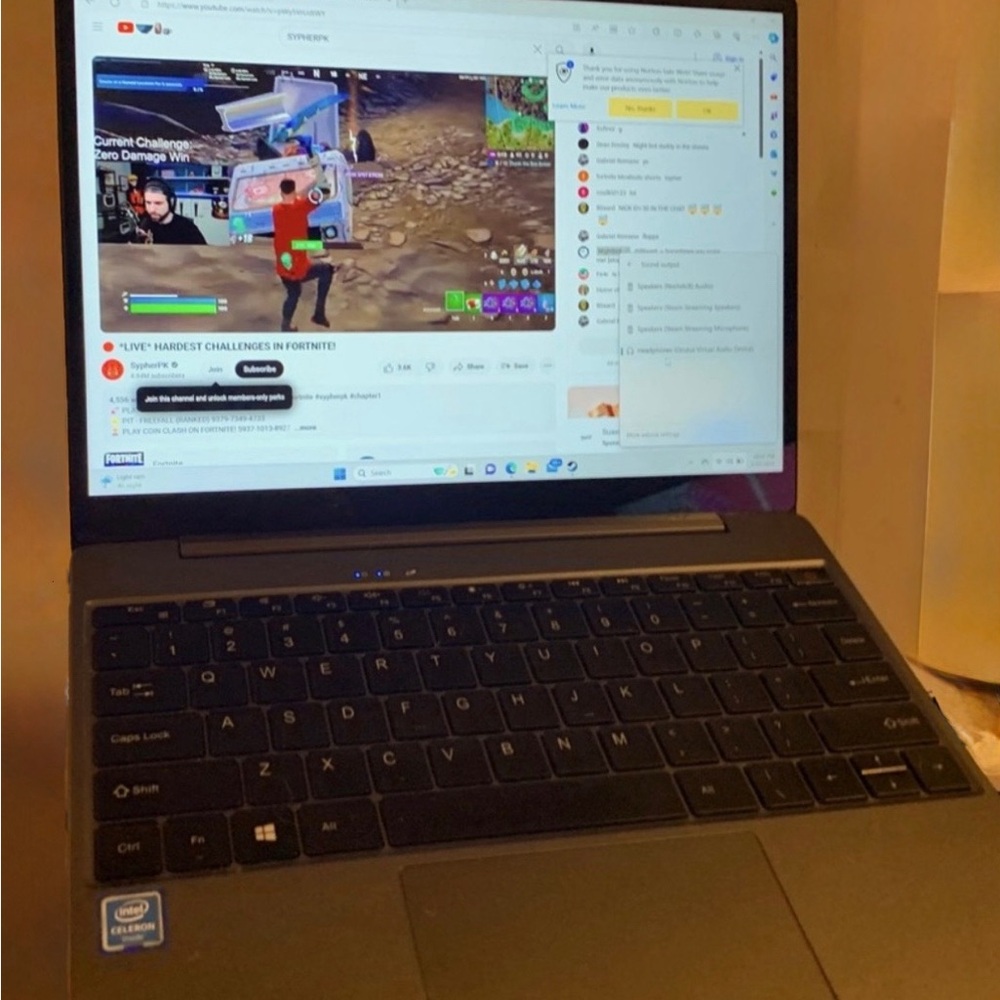 Sleek Black Laptop with Intel Processor